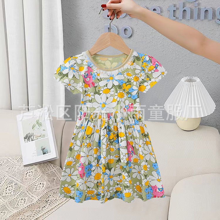Imported Girls Summer Half Sleeves Super Soft Cotton Frock for 1-4 Years