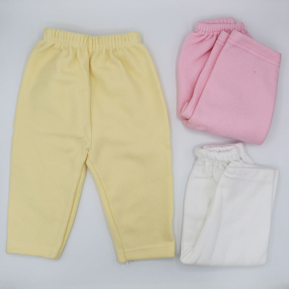 Pack of 3 Fleece Trousers Pajamas – 0 to 12 Months