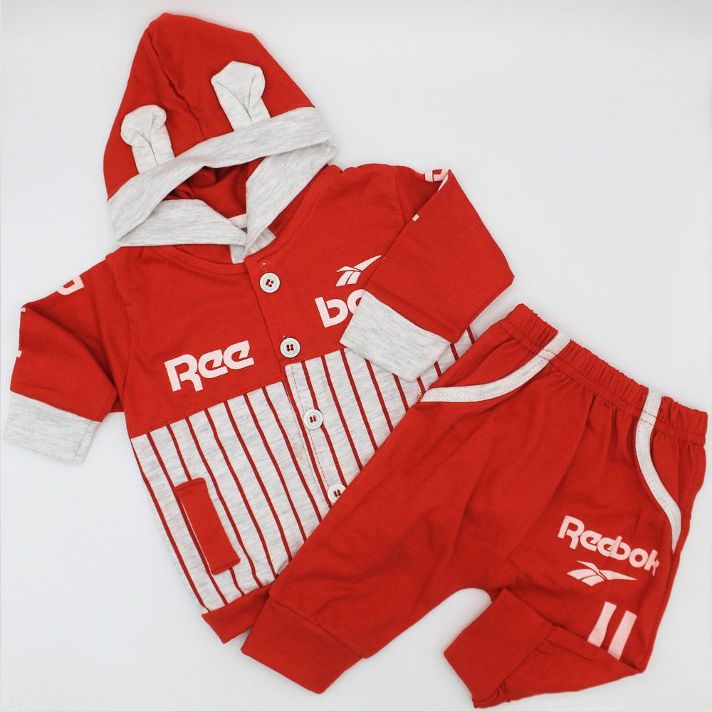 Newborn Pre Winter Tracksuit Style Dress with Hooded Shirt