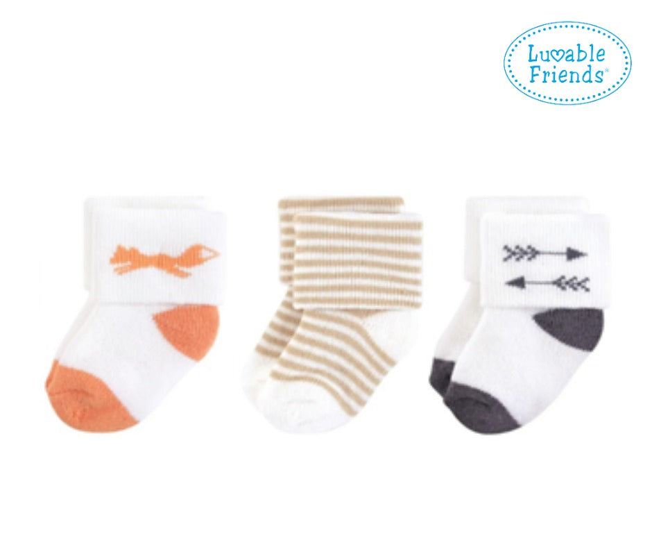 Imported Newborn Baby Pack of 3 Pairs Socks for 0-6 Months