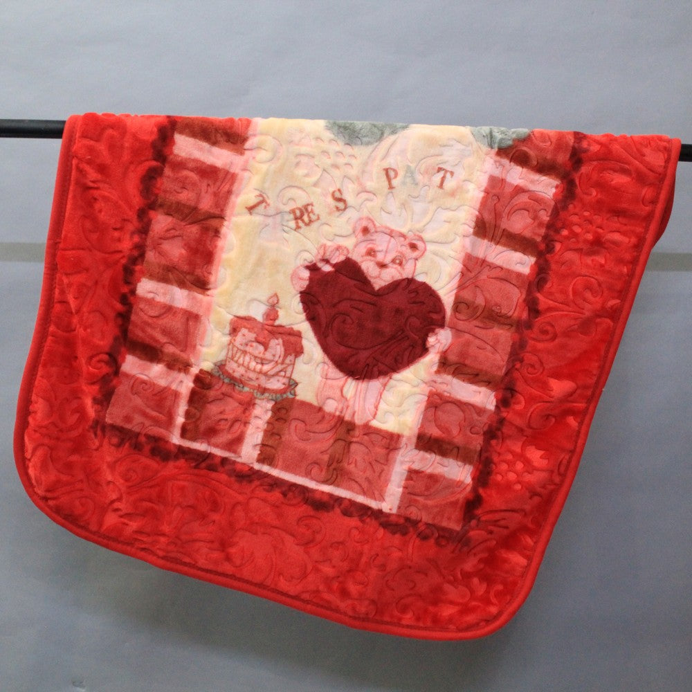 Super Soft Newborn Baby Embossed Blanket Infant Cot Blanket for 0-3 Years