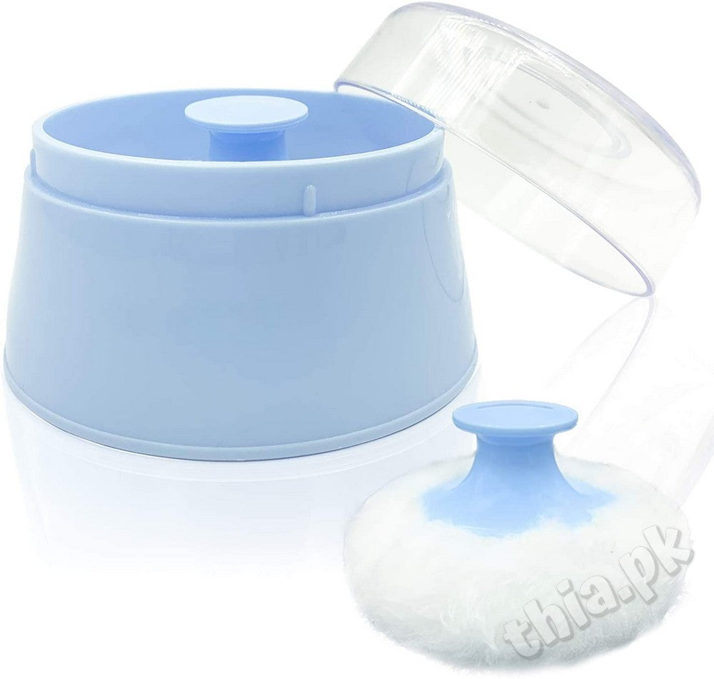 Plastic Baby Care Baby Puff Box Holder Container Talcum Powder Case with Fluff Puff