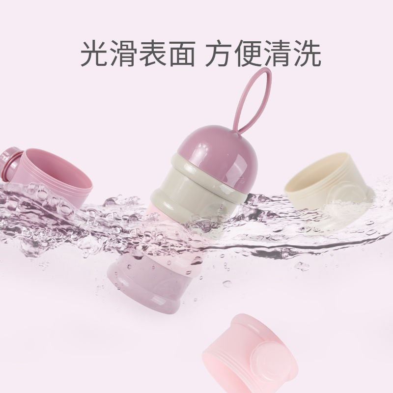 Durable Baby Milk Powder Container 3 Layer Baby Bottle With Powder Compartment Snacks Food Cereal Kids Infants For Travel Purpose - Travelling Milk Powder Dispenser For Mothers Parents - Baby Gifts