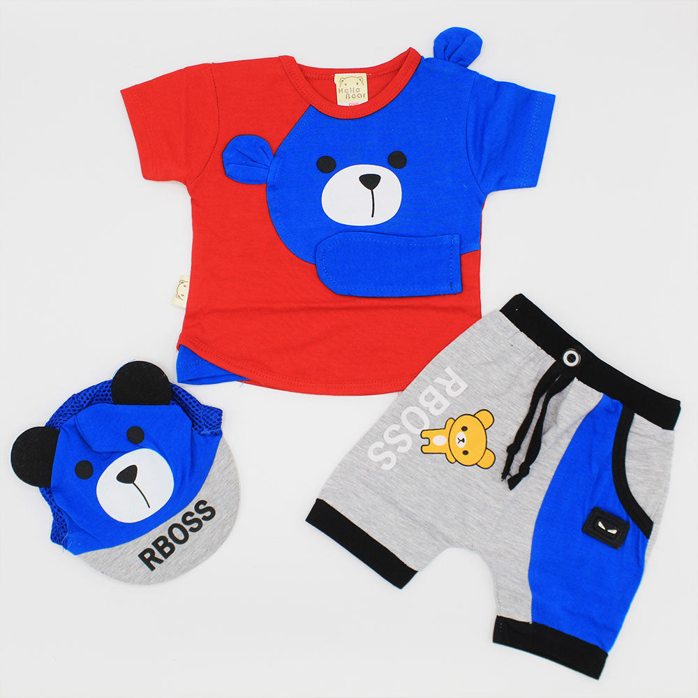 Baby Boss Bear Dress with Stylish Cap for 3-12 Months