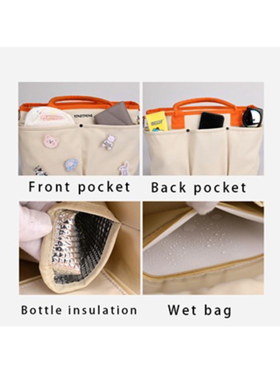 Imported Waterproof Mommy Diaper Bag with Cute Bear – Large Capacity Stroller Travel Bag