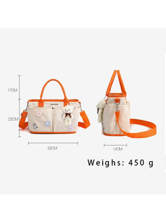 Imported Waterproof Mommy Diaper Bag with Cute Bear – Large Capacity Stroller Travel Bag