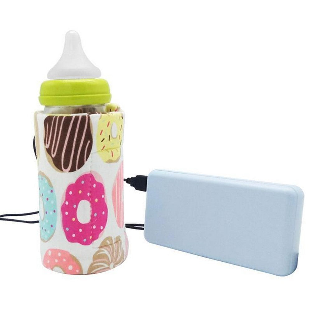 Imported USB Baby Bottle Warmer Feeder Portable Milk Travel Cup Warmer Heater Infant Feeding Bottle Bag Storage Cover Insulation Thermostat Bags Nursing Bottle Heater
