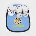 Imported Cute & Adorable Baby Waterproof Bib Booties and Mittens Combo Set