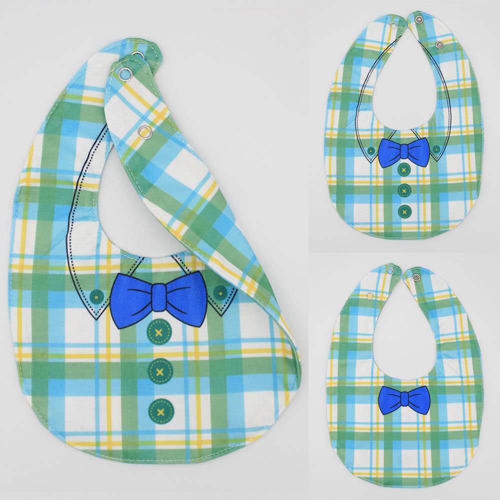 Imported 0-2 years Waterproof Both Sides Printed 2 in 1 - Three Layer Bib
