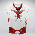 Imported Turkey Sailor Tie Bodysuit with Shorts for 0-9 months