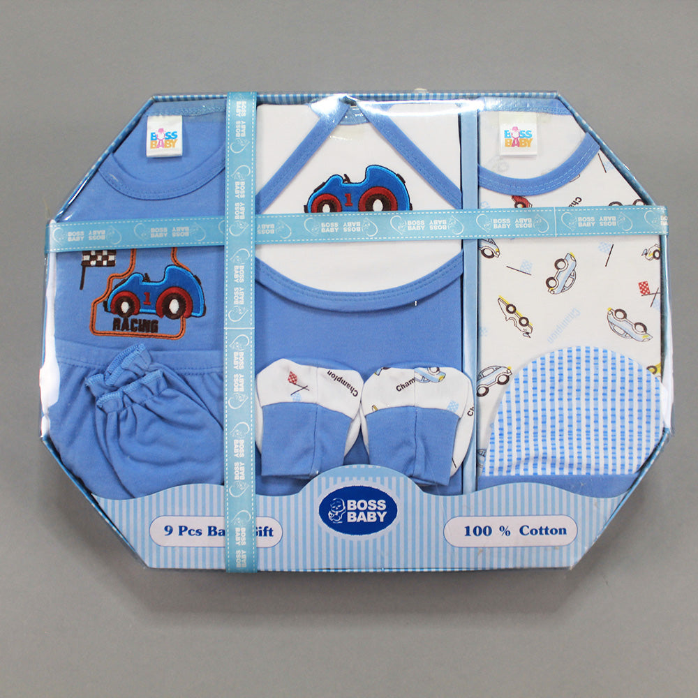 Newborn Baby 9 Pcs Starter Gift Box Set For 0-6 Months