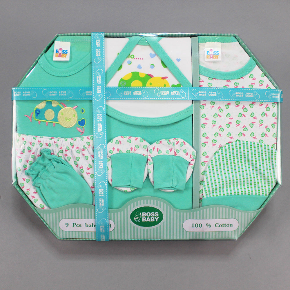 Newborn Baby 9 Pcs Starter Gift Box Set For 0-6 Months