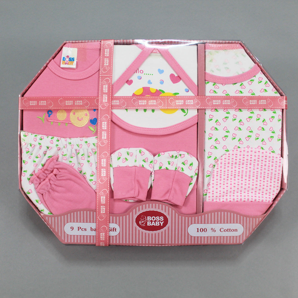 Newborn Baby 9 Pcs Starter Gift Box Set For 0-6 Months