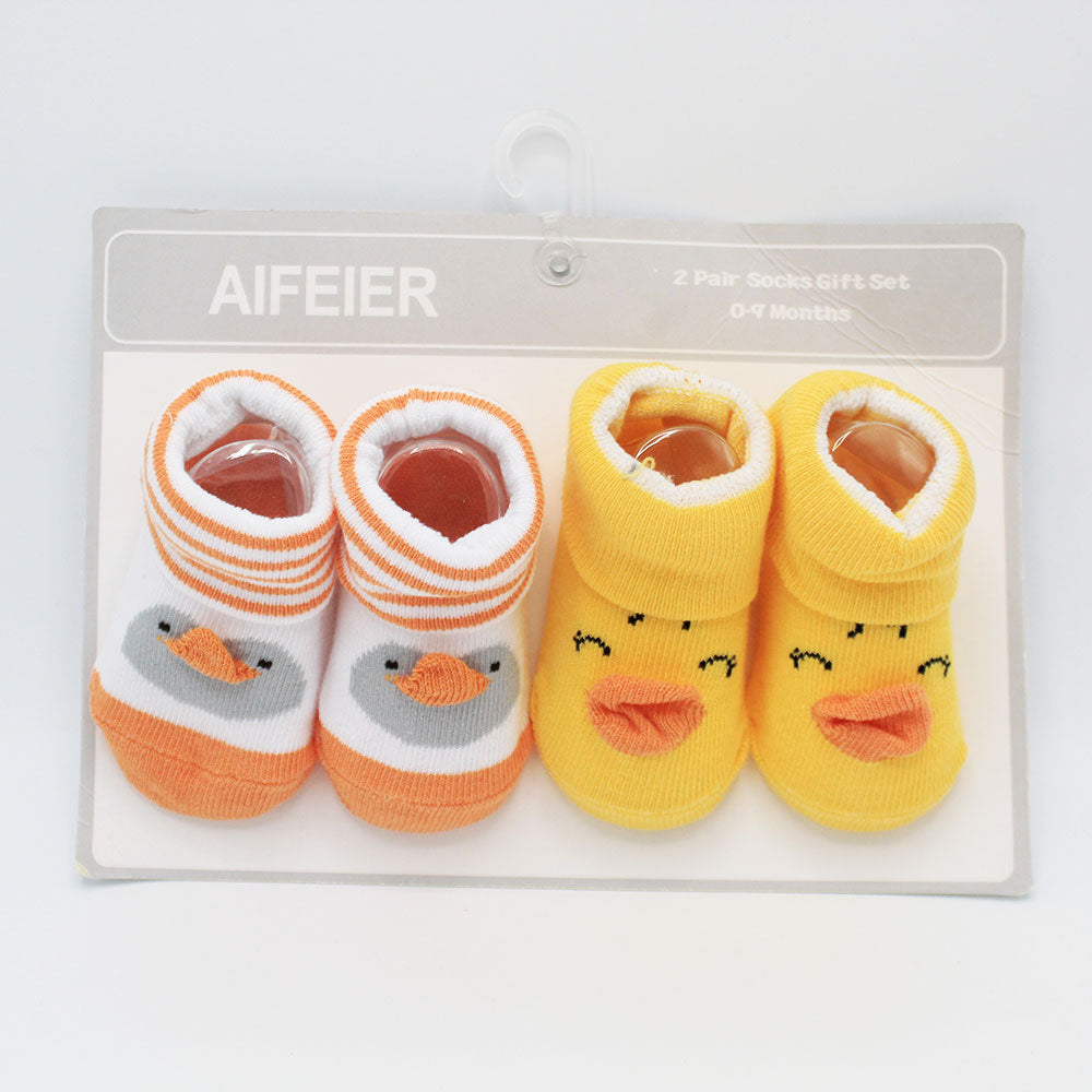 Imported Baby Pack of 2 Booties Set for 0-6 Months