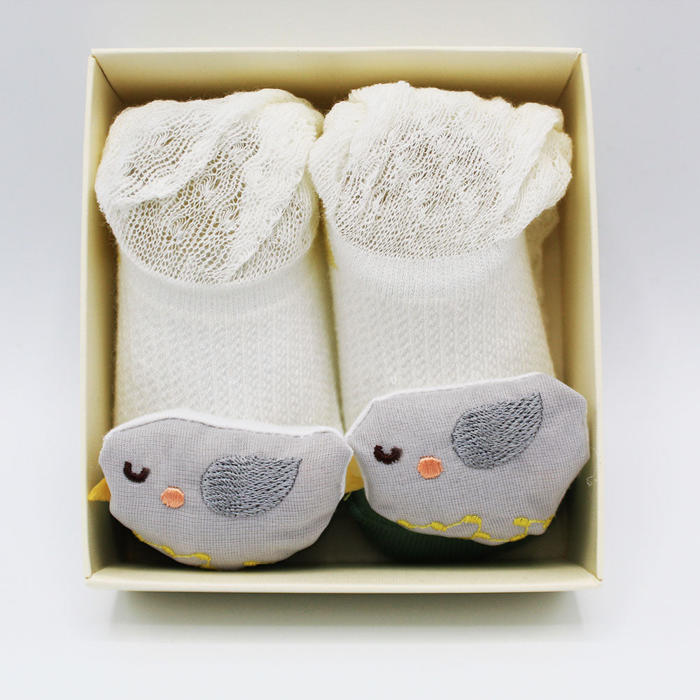 Imported Newborn Baby Rattle Character Booties for 0-9 Months