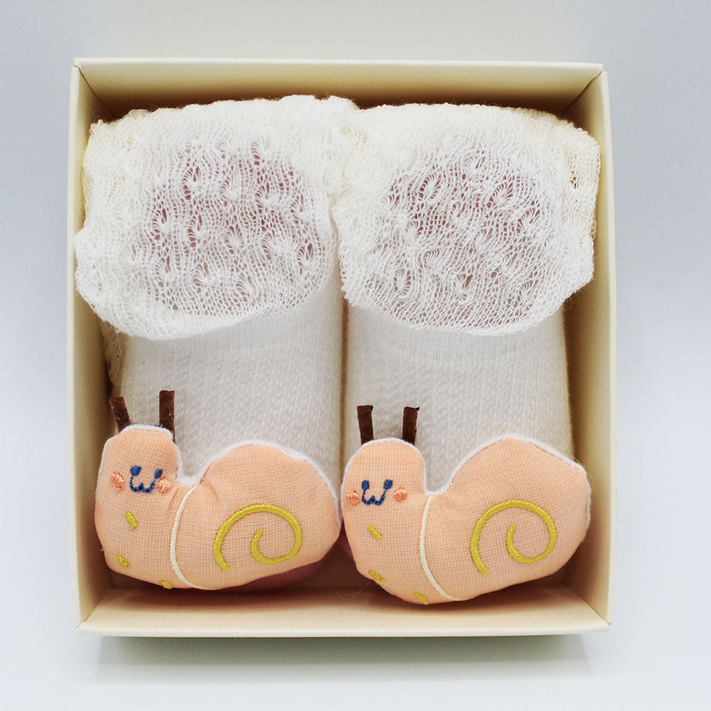 Imported Newborn Baby Rattle Character Booties for 0-9 Months