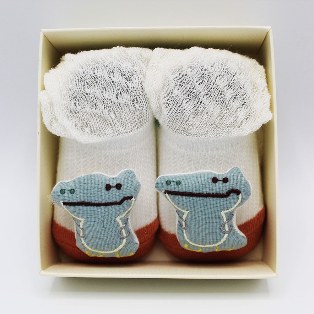 Imported Newborn Baby Rattle Character Booties for 0-9 Months
