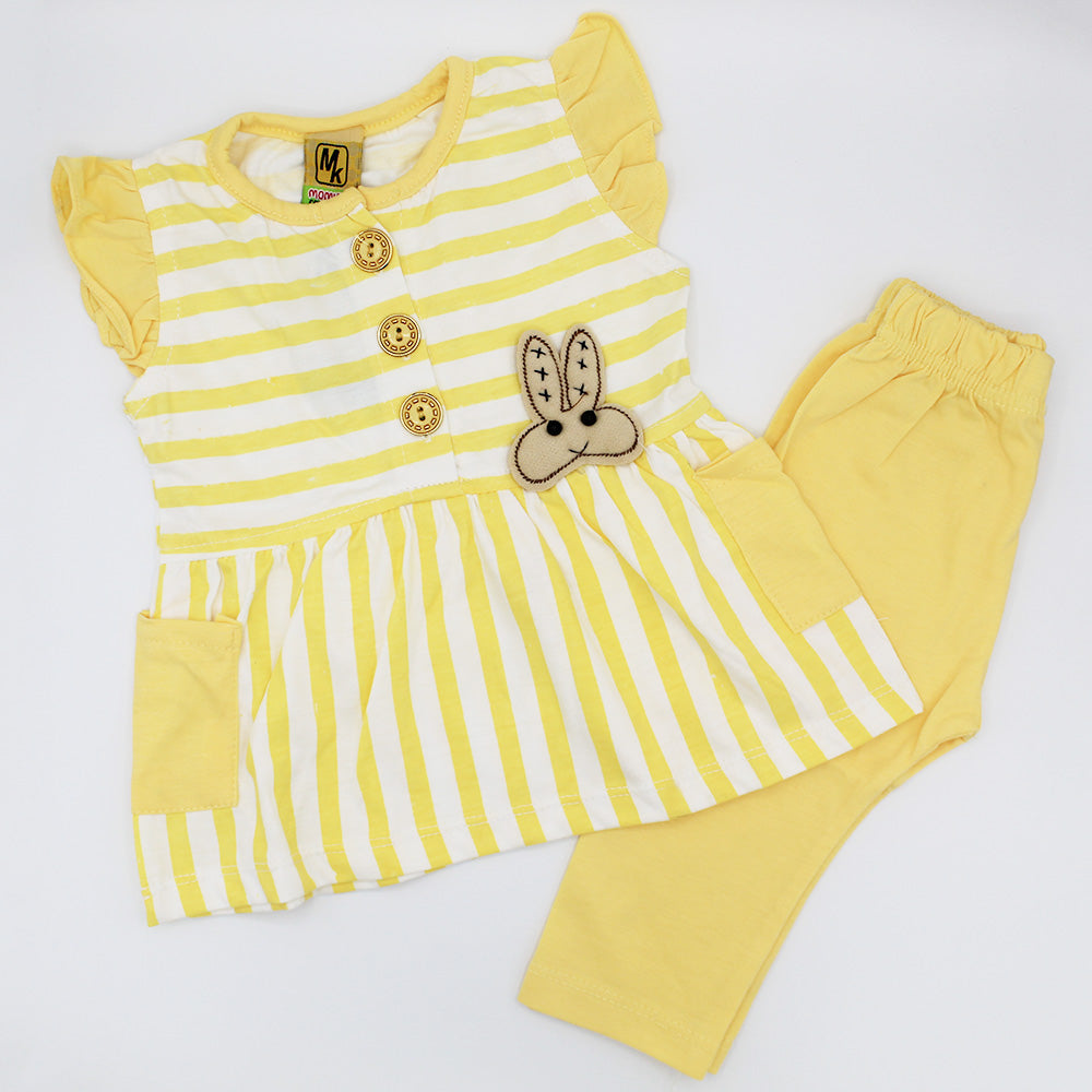 Baby Girl Bunny Eye Summer Frock for 3-9 Months
