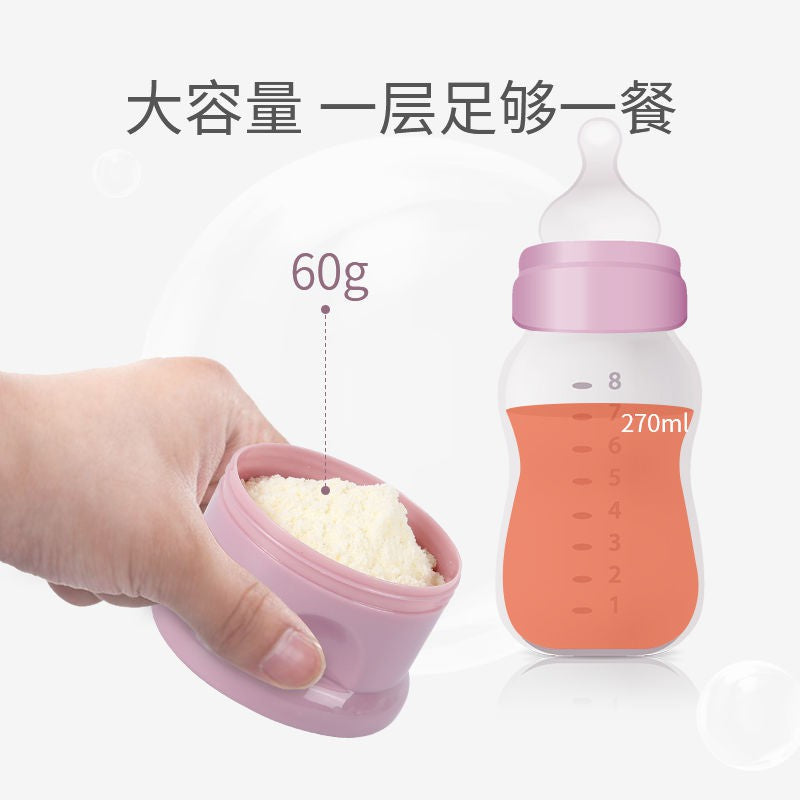 Durable Baby Milk Powder Container 3 Layer Baby Bottle With Powder Compartment Snacks Food Cereal Kids Infants For Travel Purpose - Travelling Milk Powder Dispenser For Mothers Parents - Baby Gifts