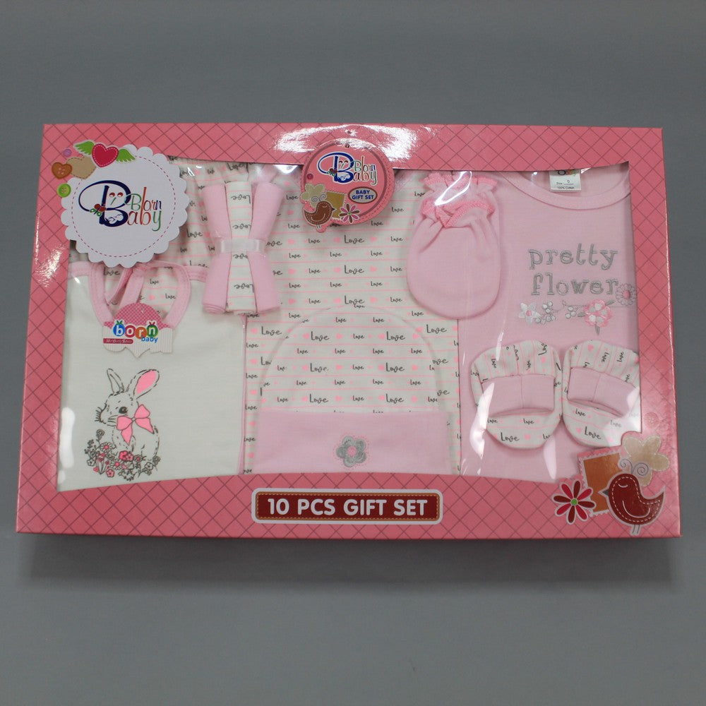 Bornbaby 10 Pcs Starter Gift Box Set for 0-6 Months