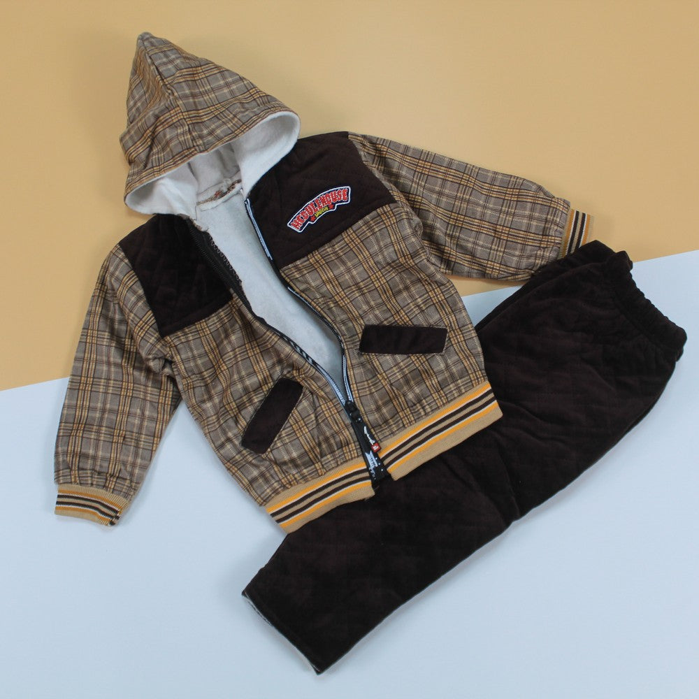 Winter Warm Fancy Zipper Hoodie Jacket and Pants for 6 months - 5 years Velvet Clothes Hoodie Sweatshirt Tops