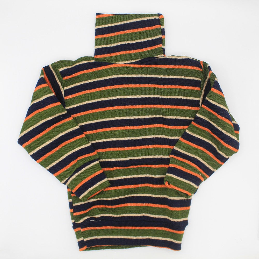 Baby Winter Warm Highneck Green Orange Black Striped (0m-2y)