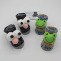 Pack of 2 Pairs Cartoon Character Face Booties For 0-12 Months