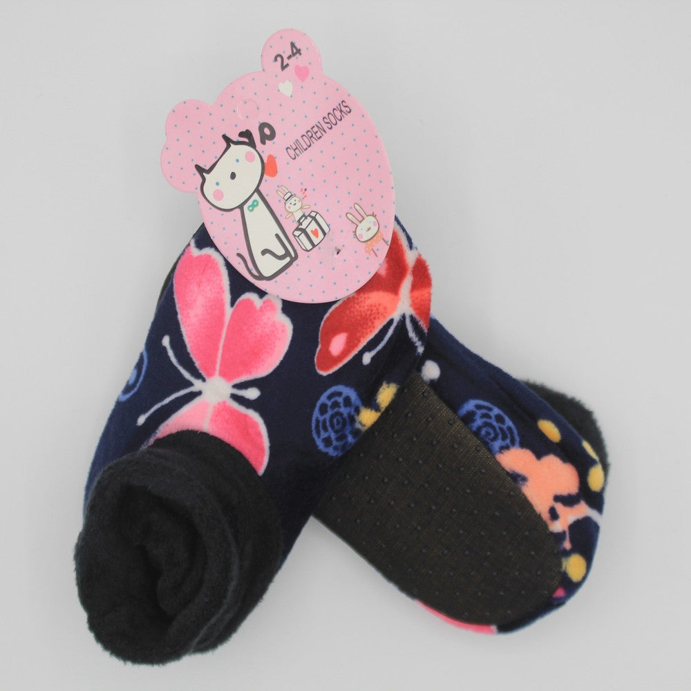 Imported Winter Warm Fuzzy Slipper Loafer Socks for 2-4 Years