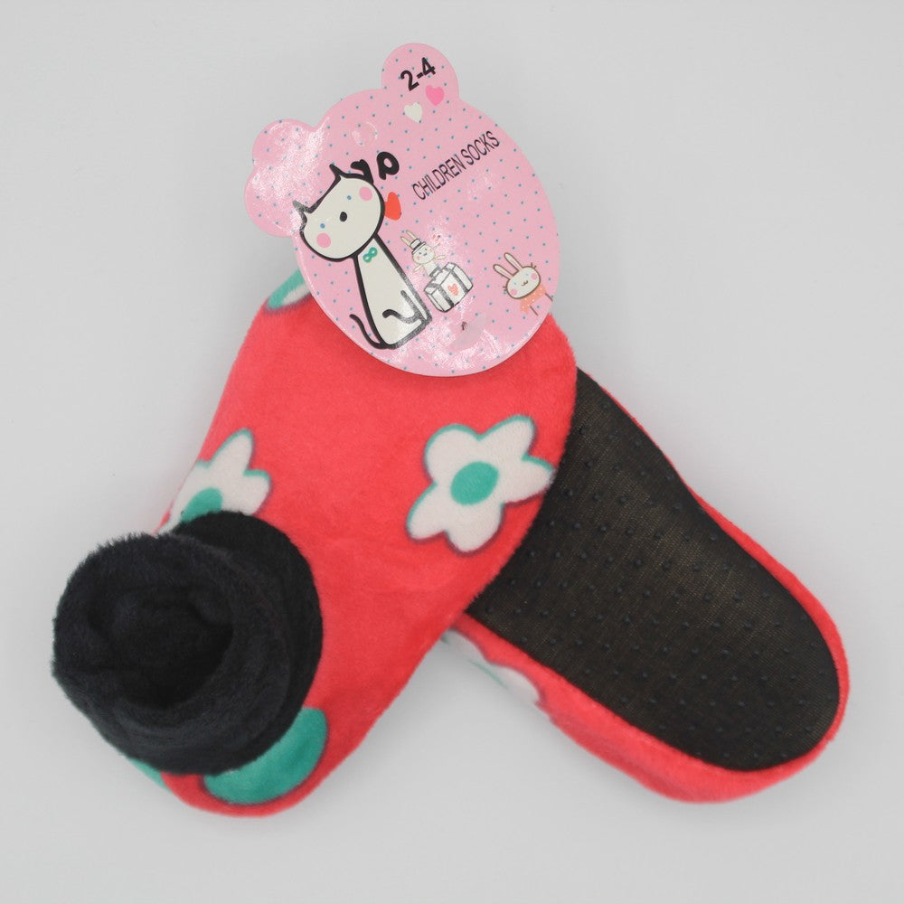 Imported Winter Warm Fuzzy Slipper Loafer Socks for 2-4 Years