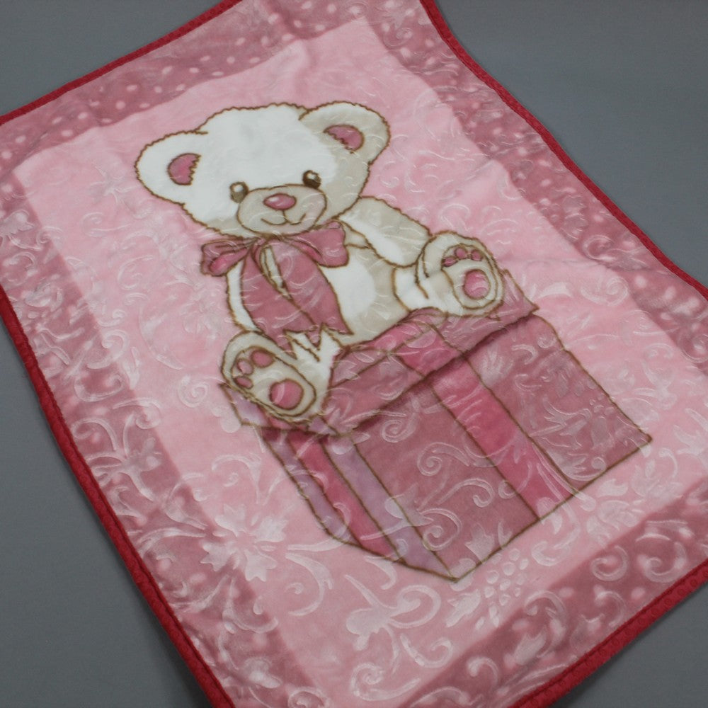 Super Soft Baby Embossed Blanket for 0-3 Years KCB-Pink Bear