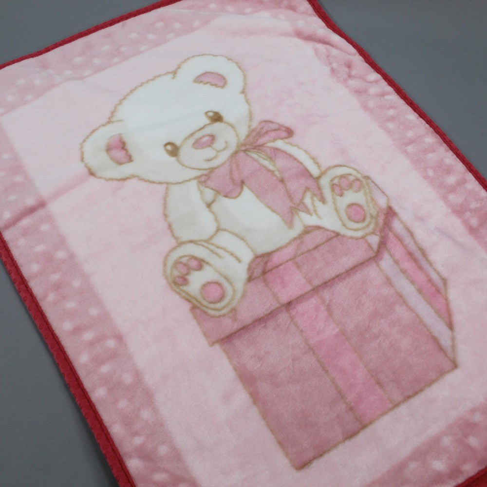 Super Soft Baby Embossed Blanket for 0-3 Years KCB-Pink Bear