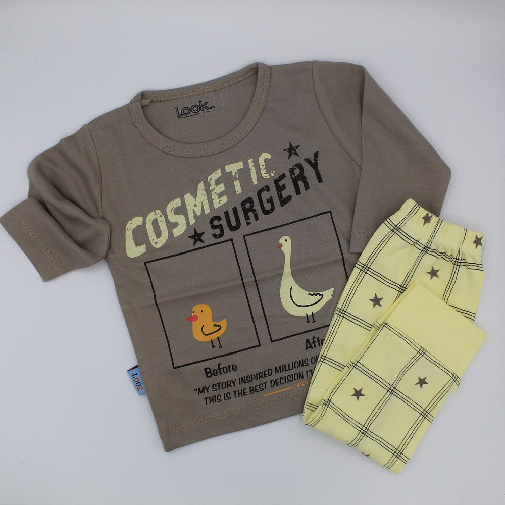 Chick Duck Printed Long Sleeve Shirt and Pant For 3-9 Months