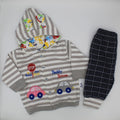 Newborn Daddys Driver Hoodie Full Sleeves Dress for 0-3 Months