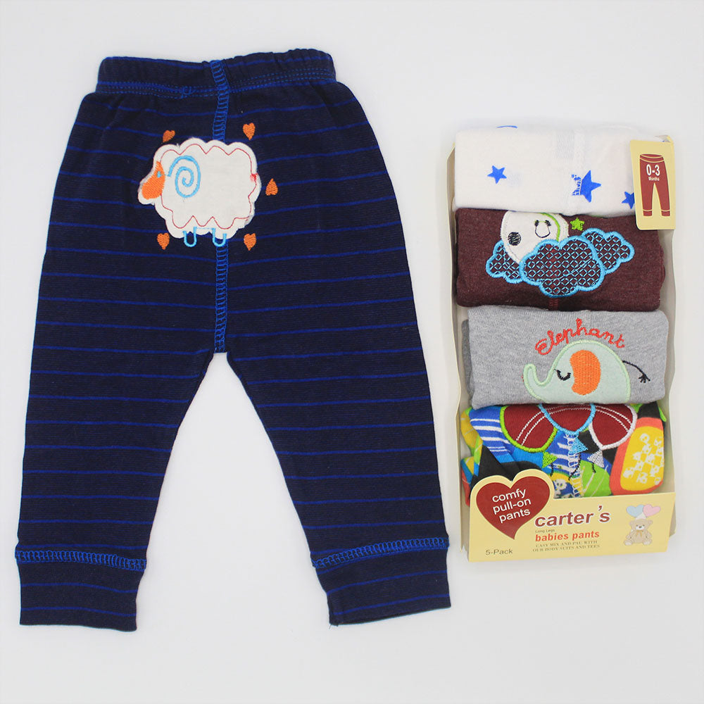 Imported Set of 5 Pcs Babies Pants Cotton Stuff for 0-23 Months