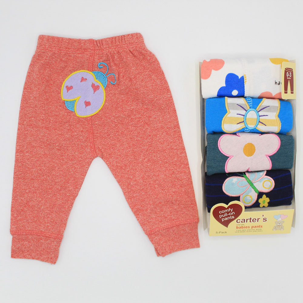 Imported Set of 5 Pcs Babies Pants Cotton Stuff for 0-23 Months