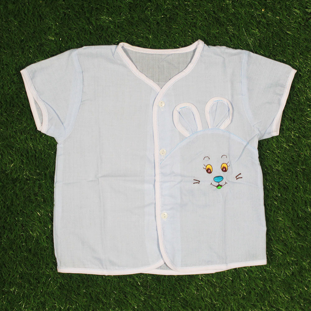 Imported Thailand Baby Bunny Cotton Stuff Fly Sleeves Frock Jabla Shirt for 0-6 Months