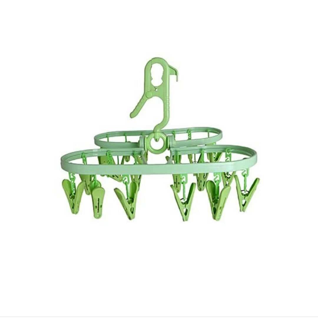 Foldable Baby Clothes Hanger Rack 24 Clips
