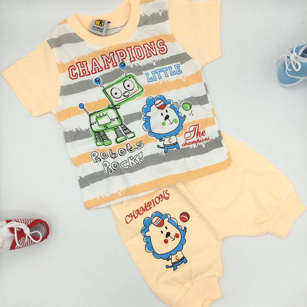 Champions Little Robots Summer Suit Set for 3-9 Months