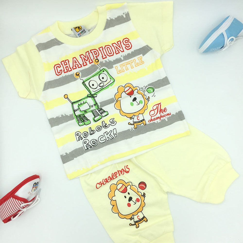 Champions Little Robots Summer Suit Set for 3-9 Months