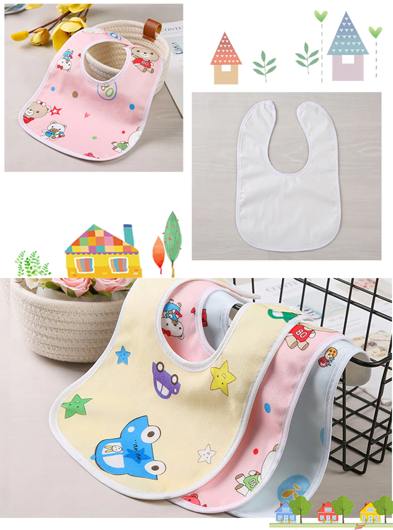 Pack of 3 Imported Baby Waterproof Double Layer Bandana Bibs