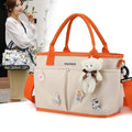 Imported Waterproof Mommy Diaper Bag with Cute Bear – Large Capacity Stroller Travel Bag