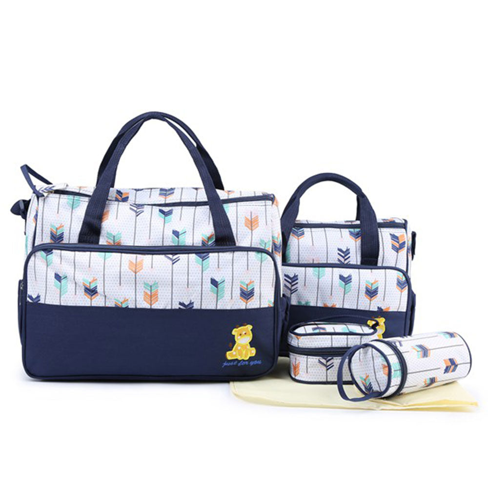 Imported Waterproof 5 Pcs Mommy Diaper Bag Set 5Pcs/Set Large Capacity Maternity Bags for Babies For Travel