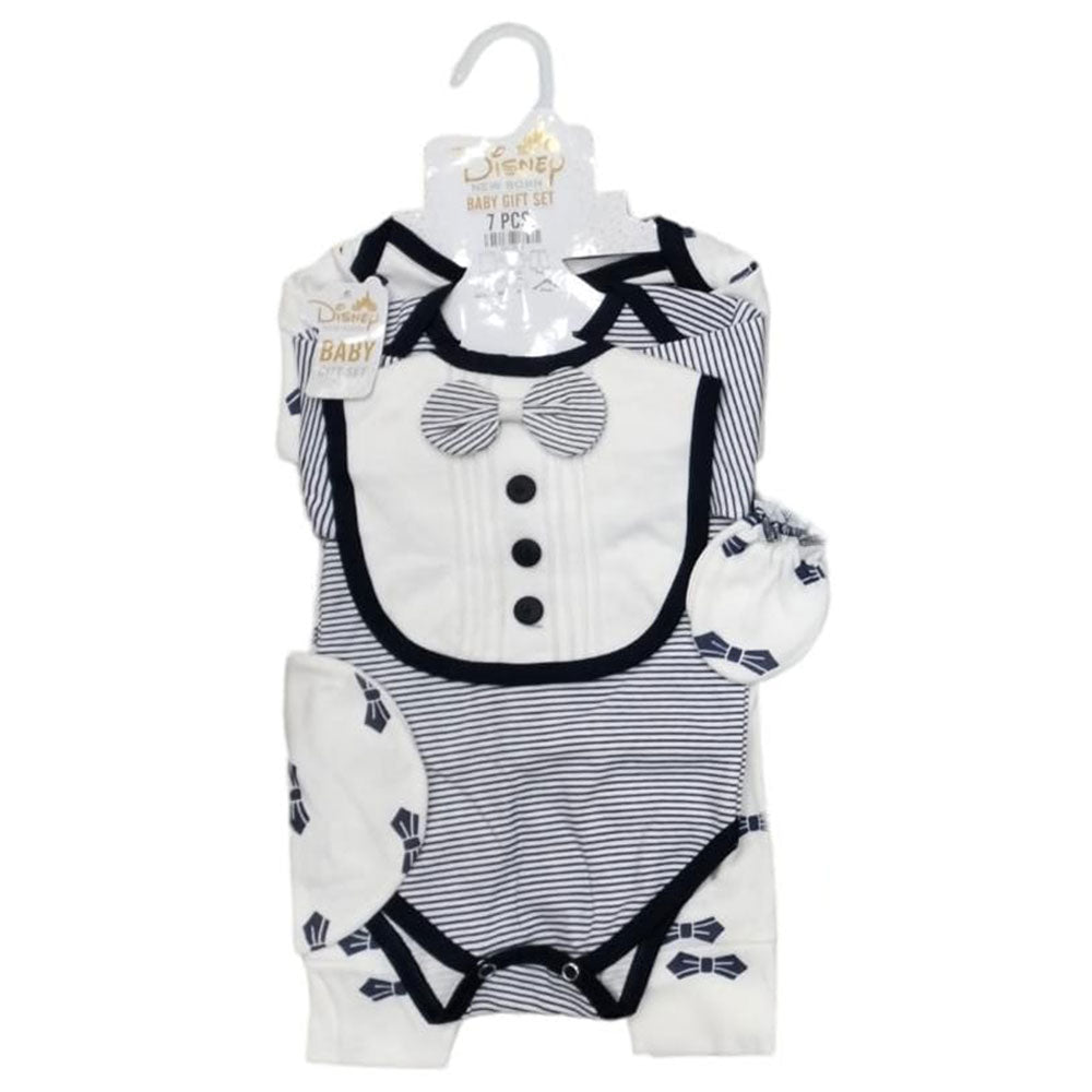 Newborn Baby Disney 7 Pcs Cute Fancy Bow Demanded Gentleman Cotton Summer Starter Set for 0-6 Months