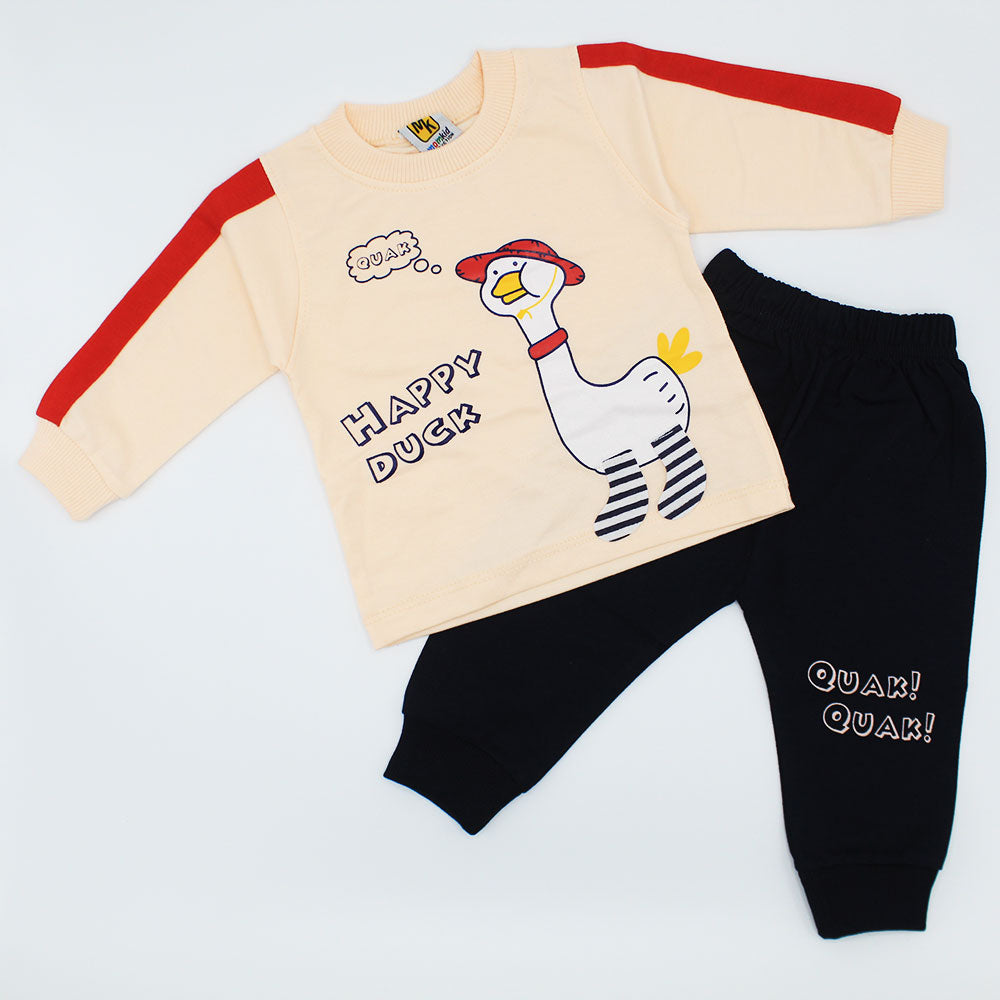 Baby Happy Duck Full Sleeves Dress for 3-9 Months