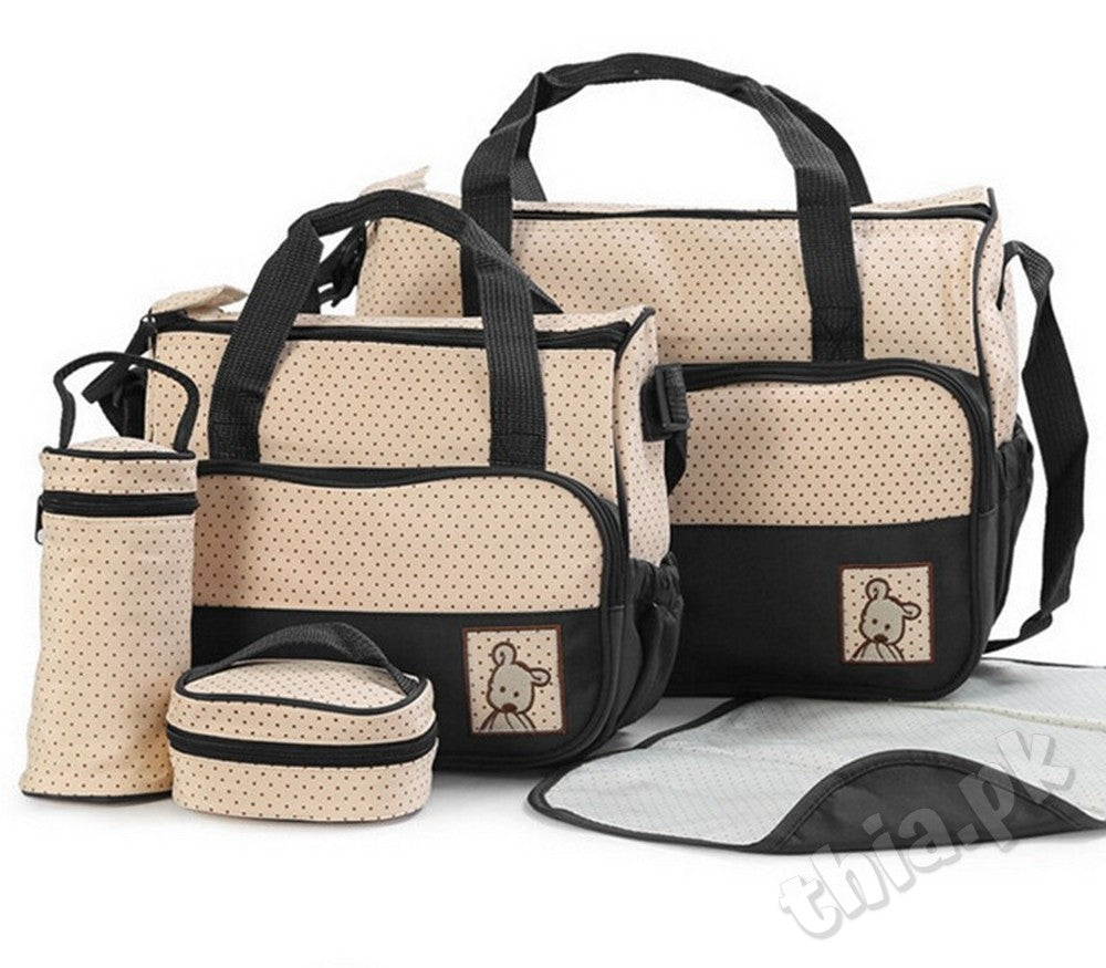 5-in-1 Waterproof Maternity Diaper Bag for Moms | Multi-Functional Baby Travel Bag