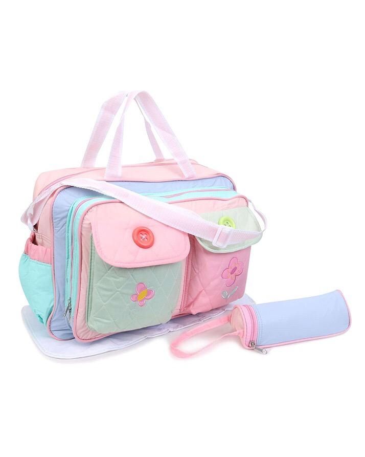 Imported Floral 3pcs Baby Diaper Bag Set