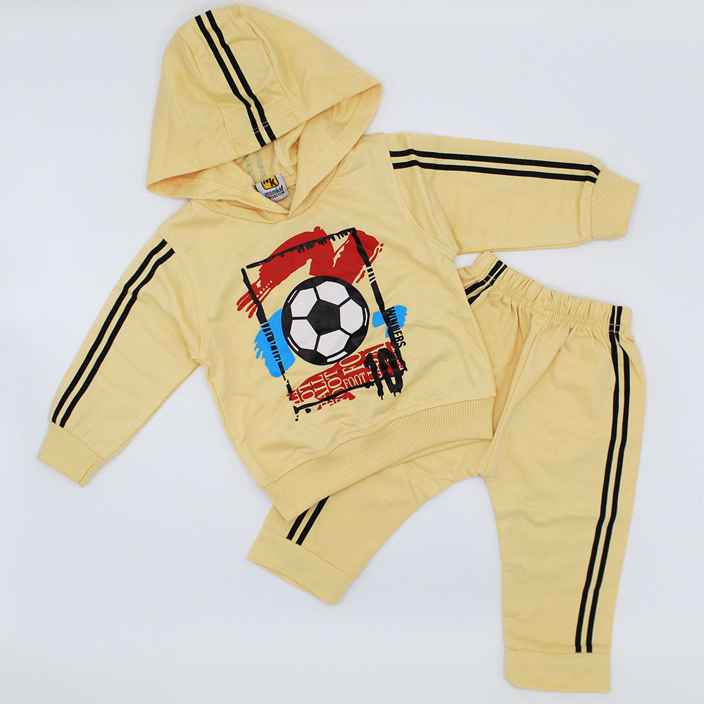 Baby Football Full Sleeves Hoodie Dress for 3-9 Months