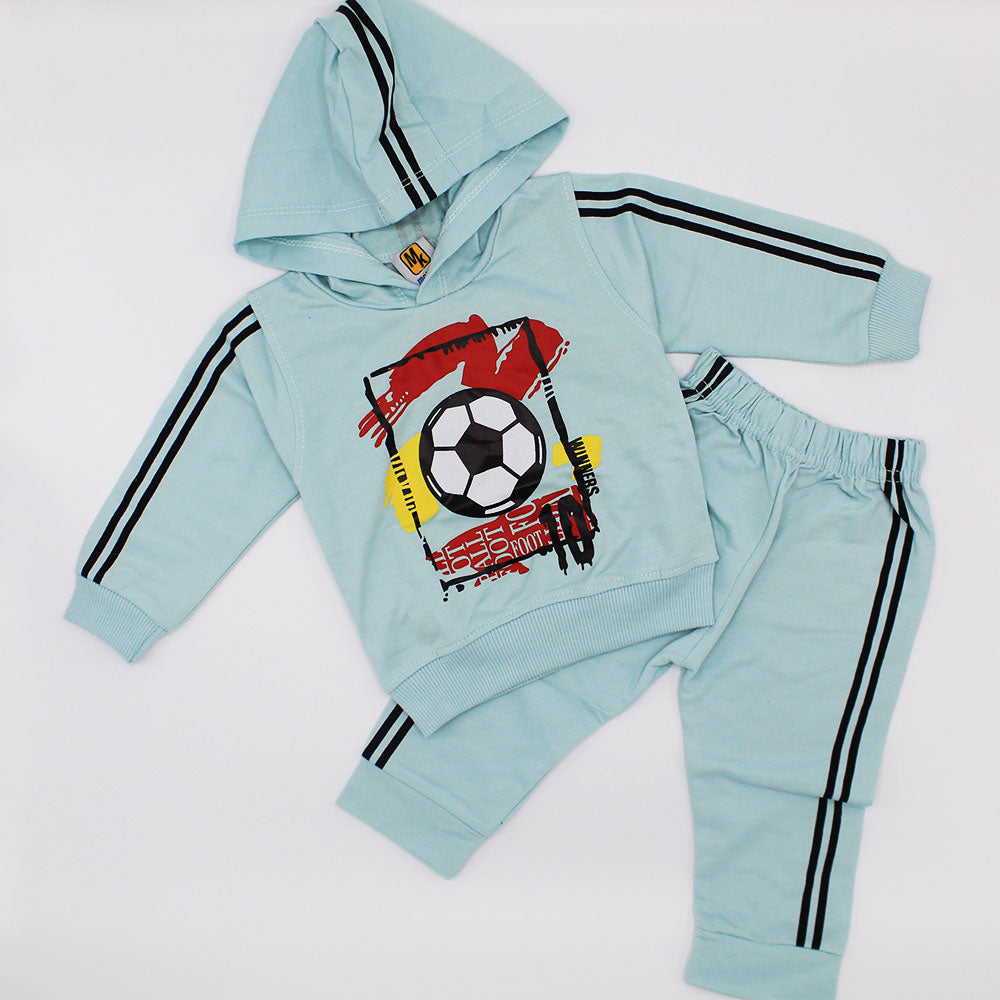 Baby Football Full Sleeves Hoodie Dress for 3-9 Months