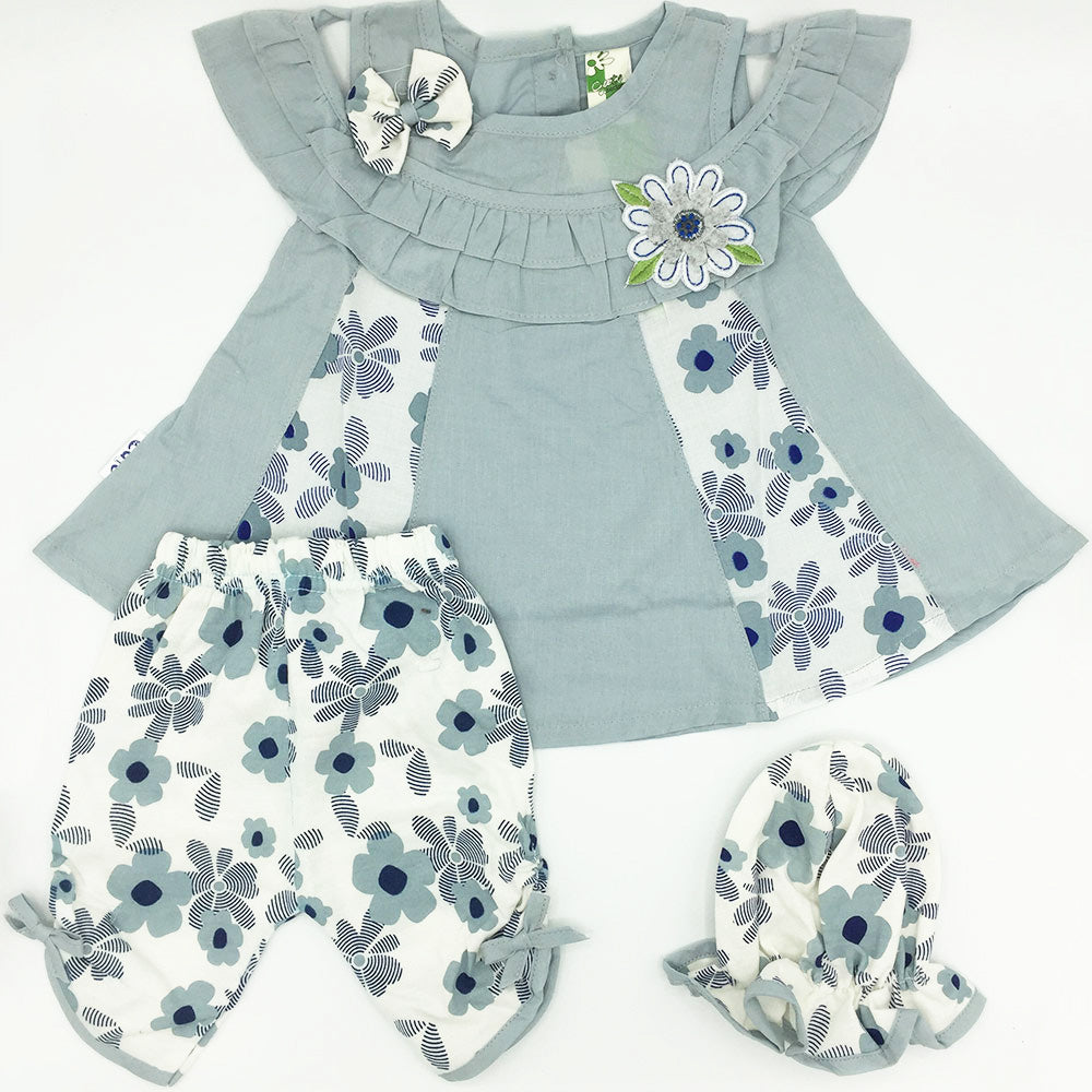 Newborn Baby Girl Summer Frock Dress for 0-3 Months
