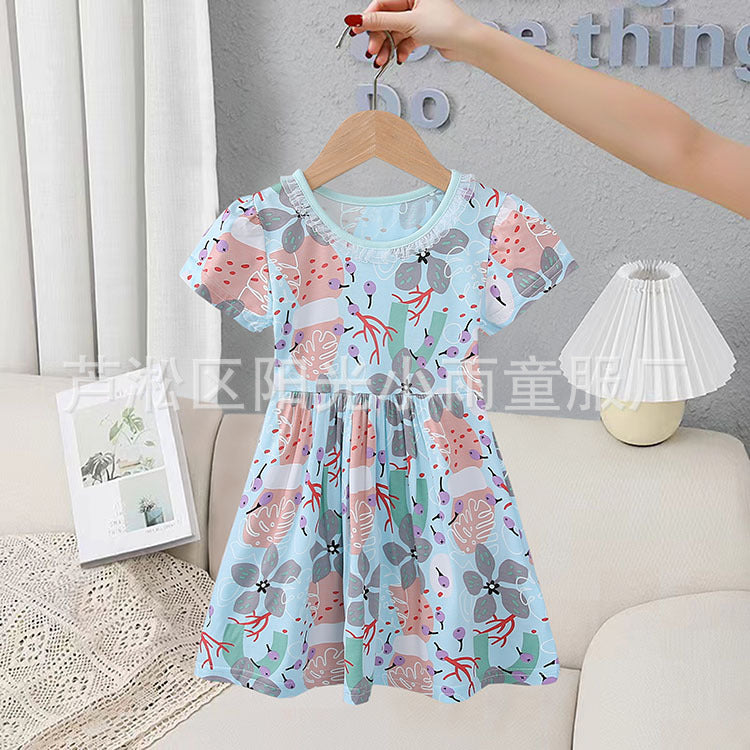 Imported Girls Summer Half Sleeves Super Soft Cotton Frock for 1-4 Years